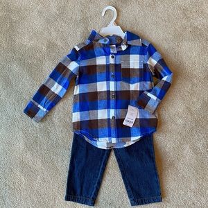 Fleece shirt with Jeans